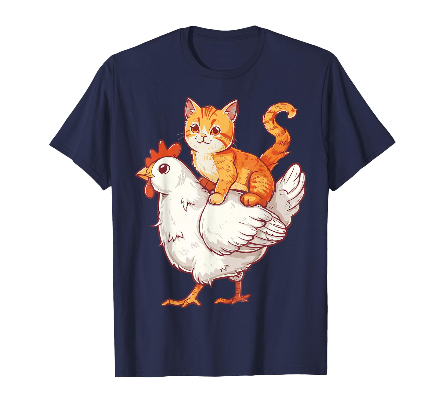 Cat Riding Chicken T-Shirt