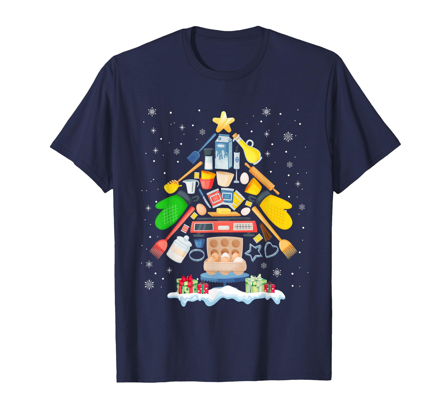 Baking Christmas Tree Pajama Merry Christmas Baker Xmas T-Shirt