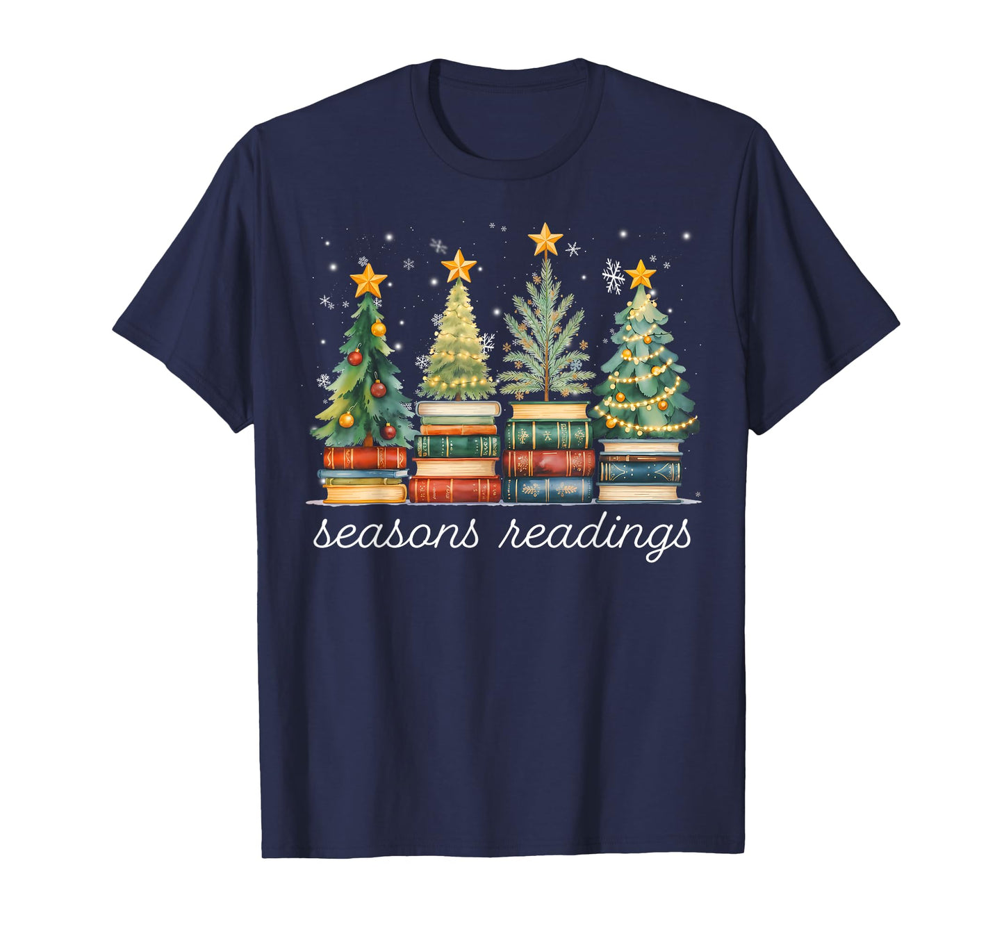 Seasons Readings All Booked for Christmas Book Reading Lover T-Shirt