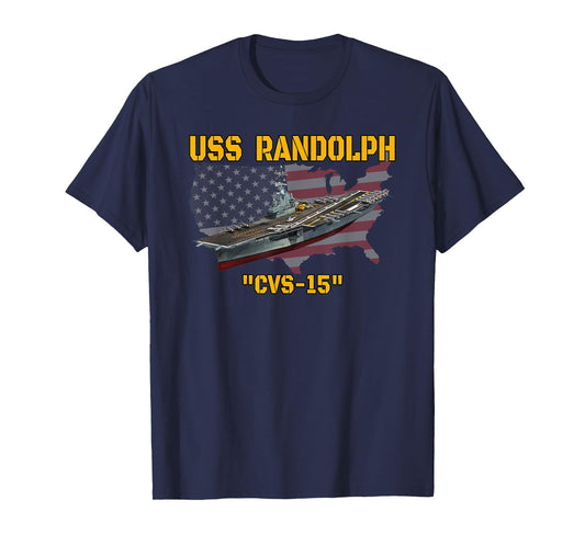 Aircraft Carrier USS Randolph CVS-15 Veteran Day Fathers Day T-Shirt