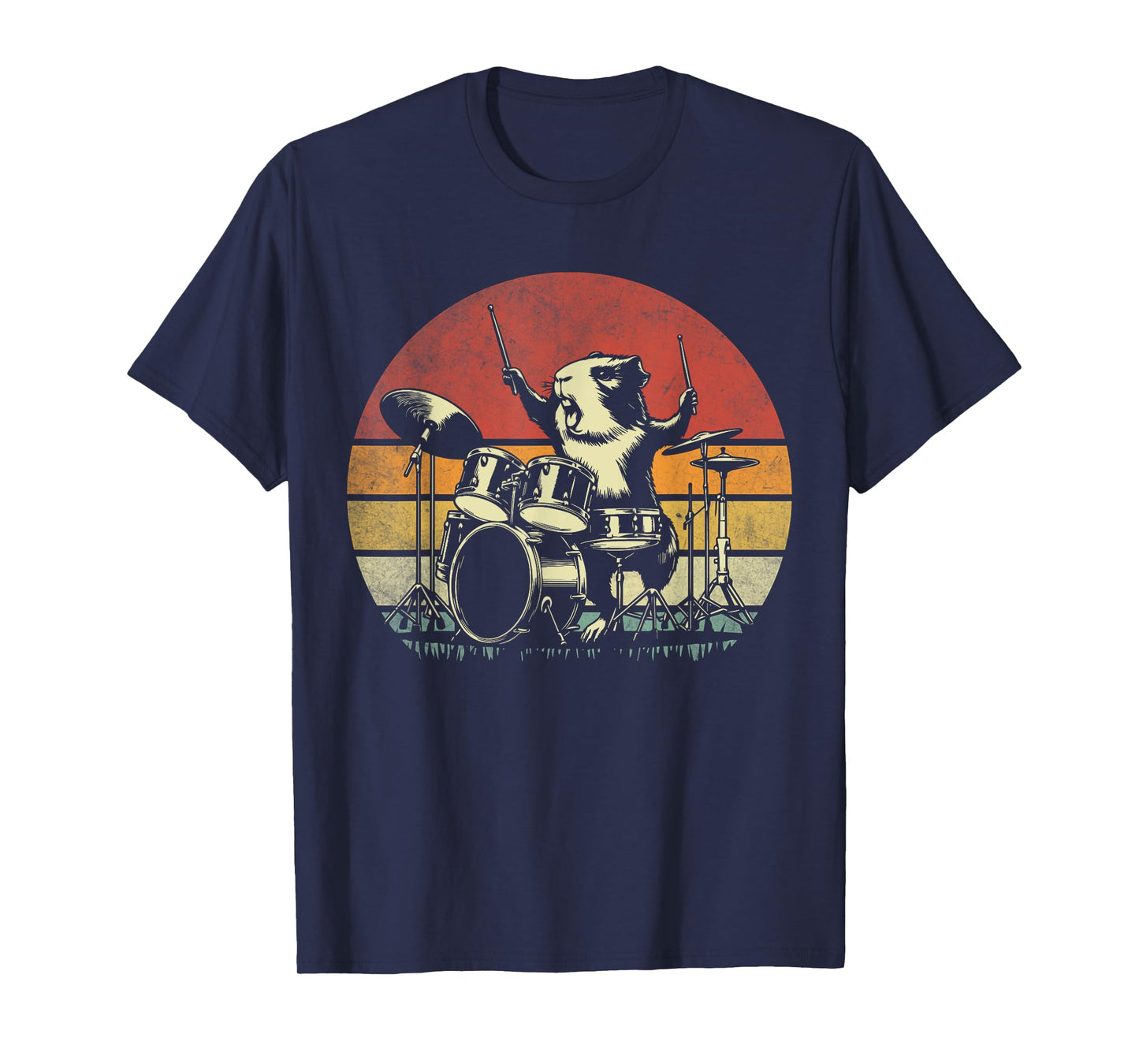 Guinea Pig Drummer Rock Drummer Guinea Pig Playing Drums T-Shirt