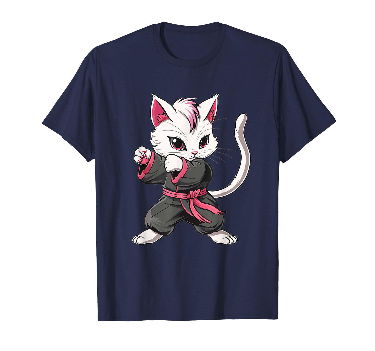 Karate Taekwondo Funny Cat Jiu Jitsu Women Girls MMA T-Shirt