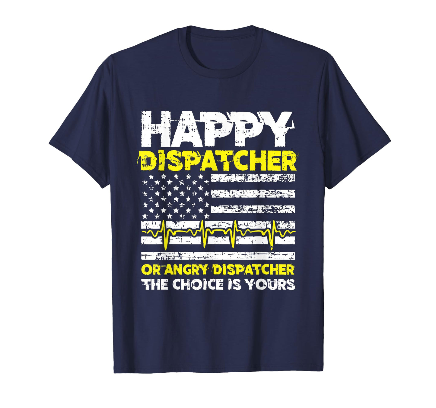 American Flag 911 Operator Dispatch-er Police Fire EMS Gift T-Shirt