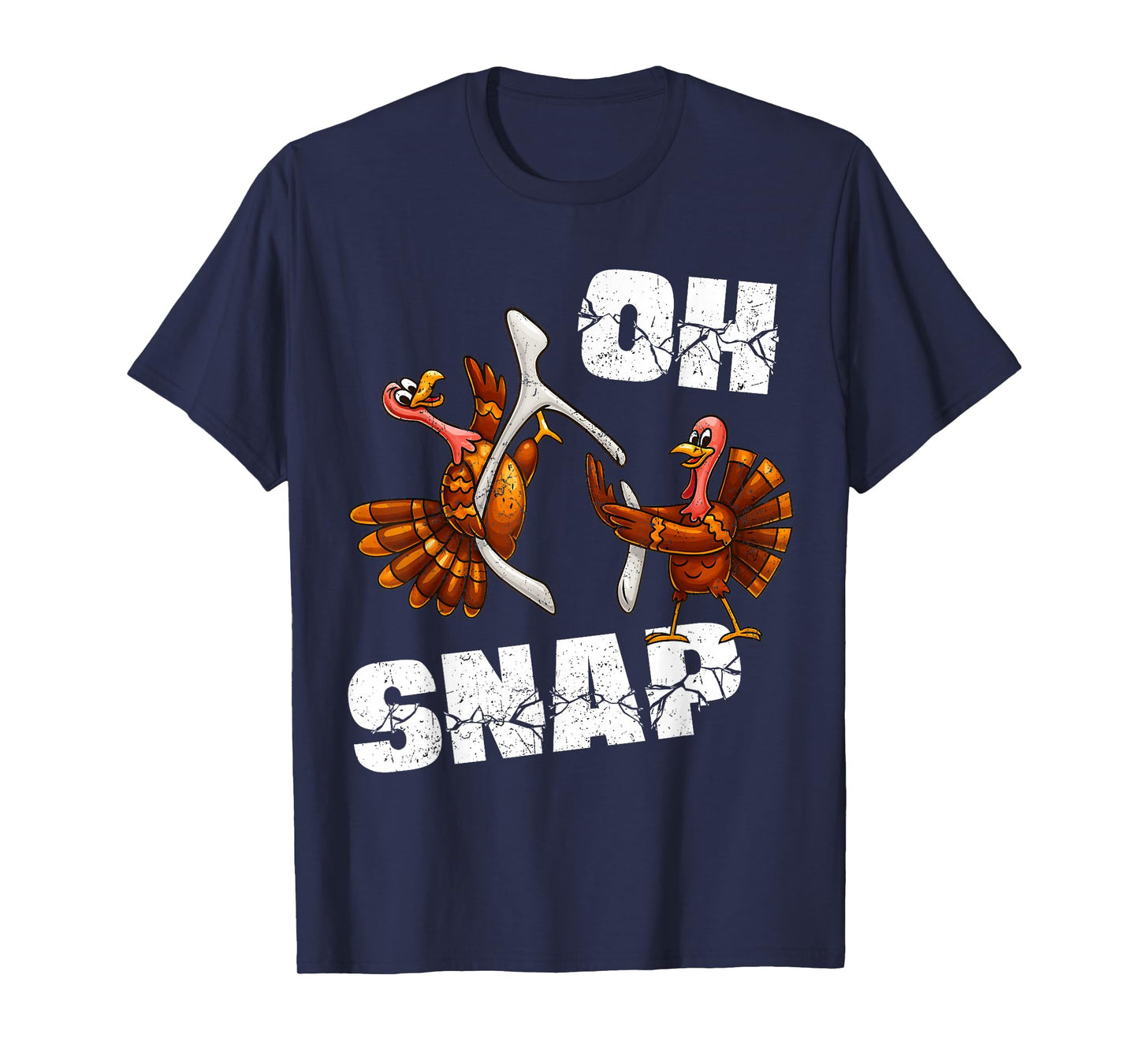 Oh Snap Funny Vintage Turkey Wishbone Thanksgiving Men Women T-Shirt