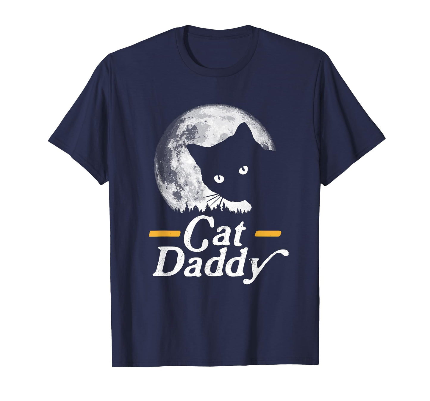 Cat Daddy Vintage Eighties Style Cat Retro Full Moon T-Shirt