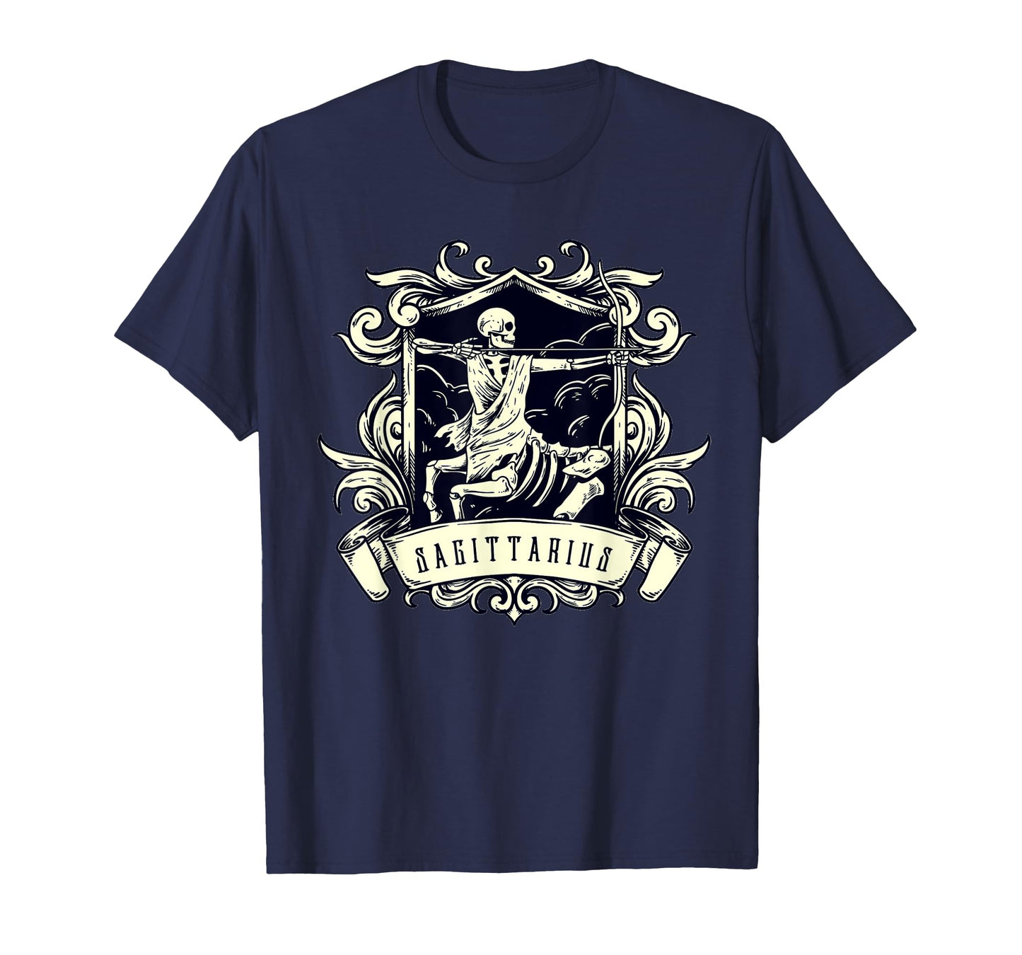 Sagittarius Skull Horoscope Personality Zodiac Birthday T-Shirt