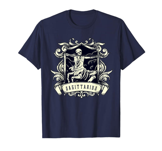 Sagittarius Skull Horoscope Personality Zodiac Birthday T-Shirt