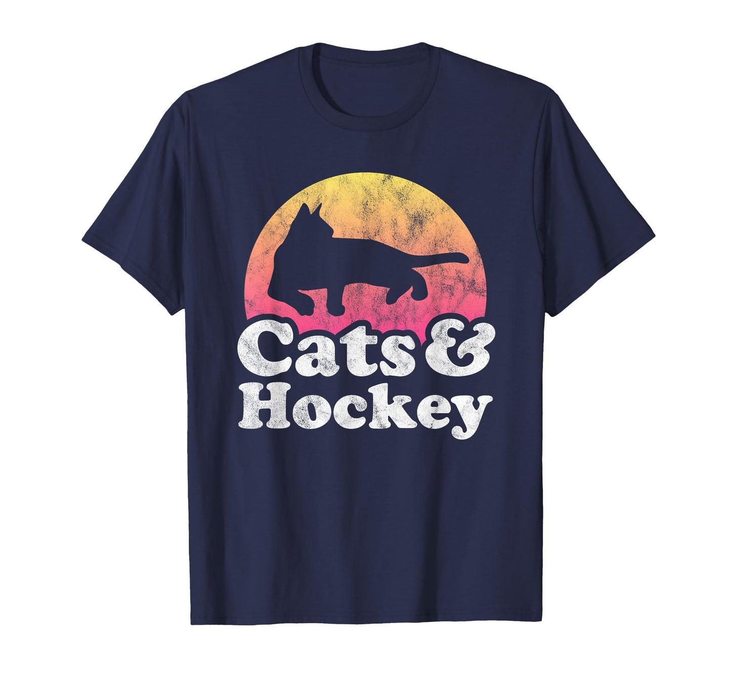Cats and Hockey Men's or Women's Cat and Hockey T-Shirt