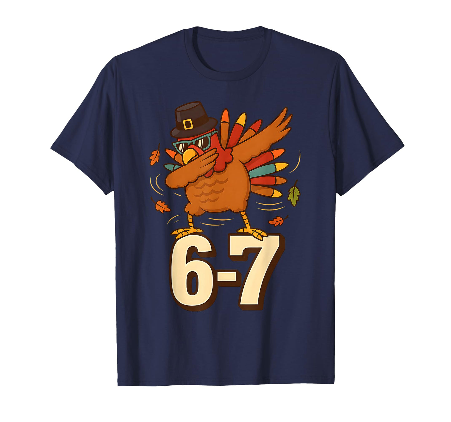 Funny 67 Thanksgiving Turkey Dabbing Six Seven Meme Boys T-Shirt