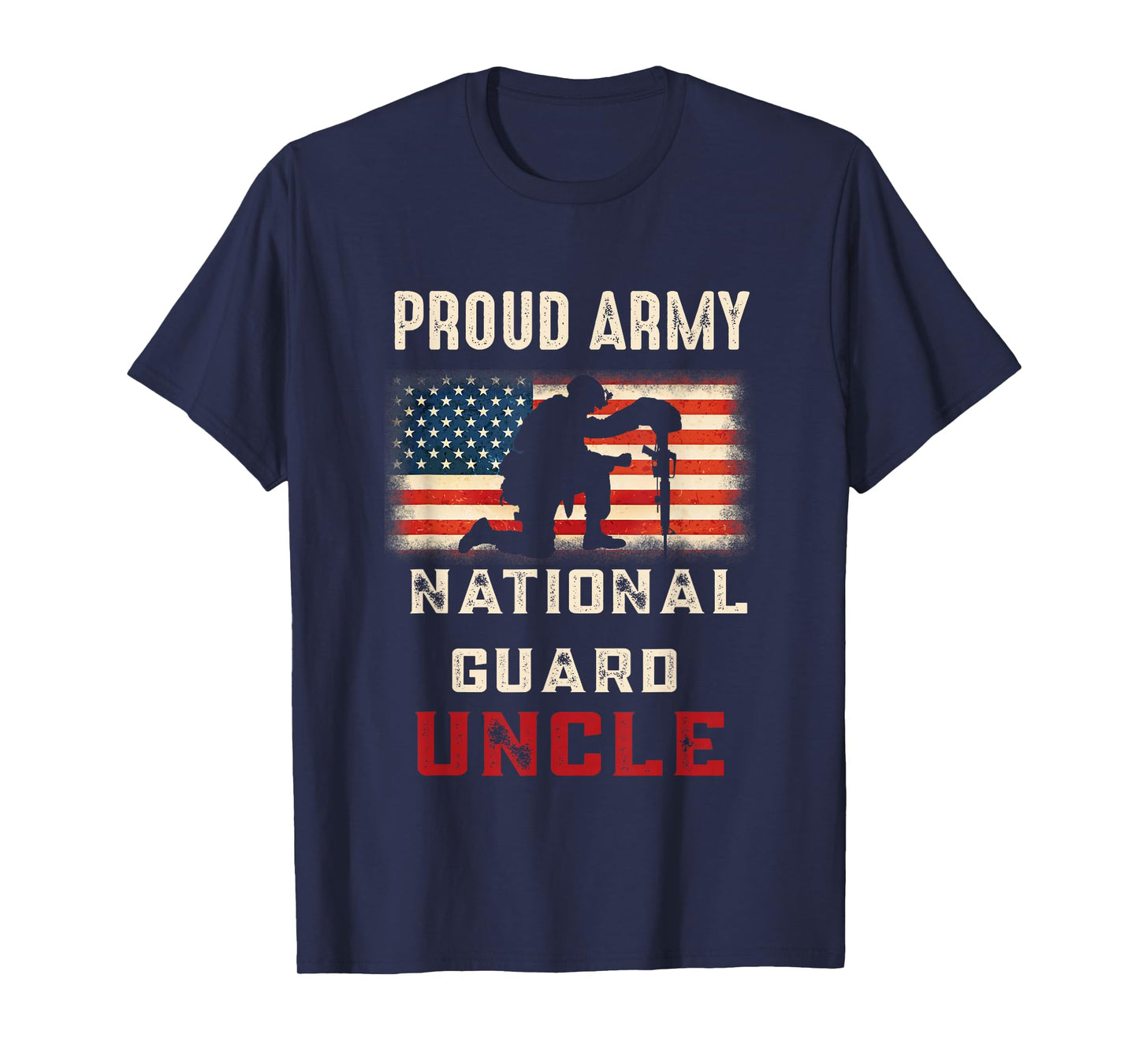 Military National Guard USA Proud Army National Guard Uncle T-Shirt