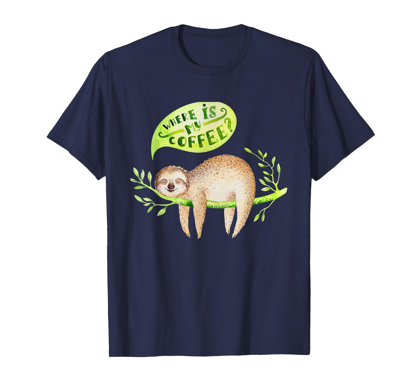 Cute Baby animals sloth nursery T-Shirt