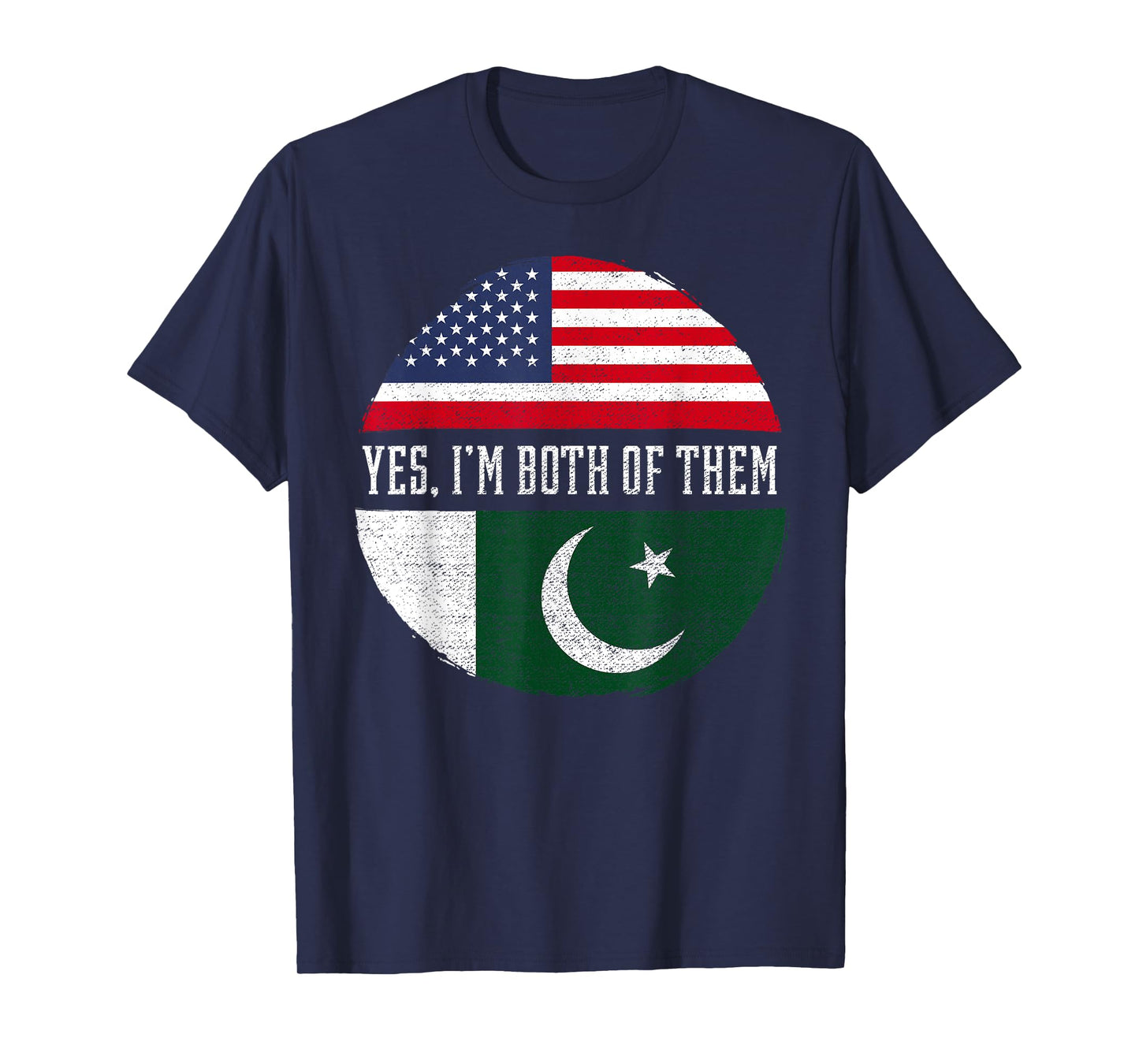 Half American Half Pakistani USA Flag Pakistan Heritage DNA Women Kids Men T-Shirt