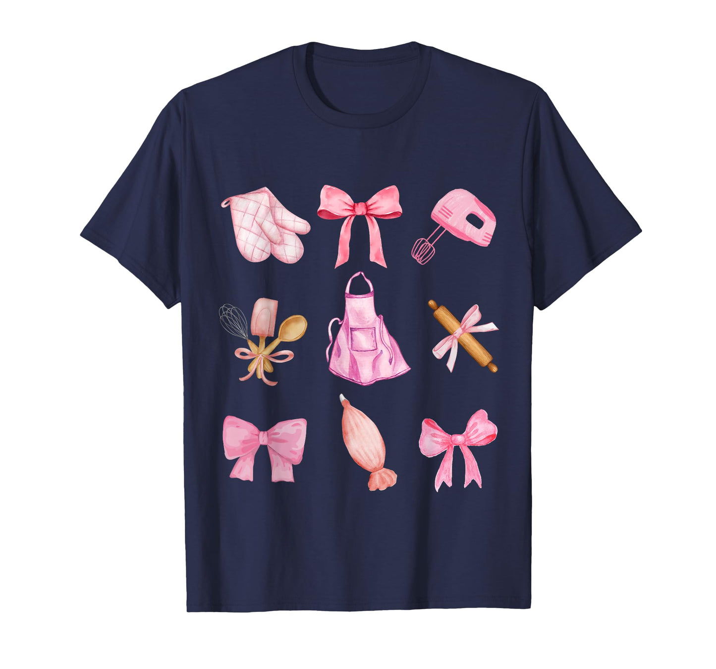 Cute Baking Pink Bow Y2k aesthetic Pink Coquette Girly Baker T-Shirt