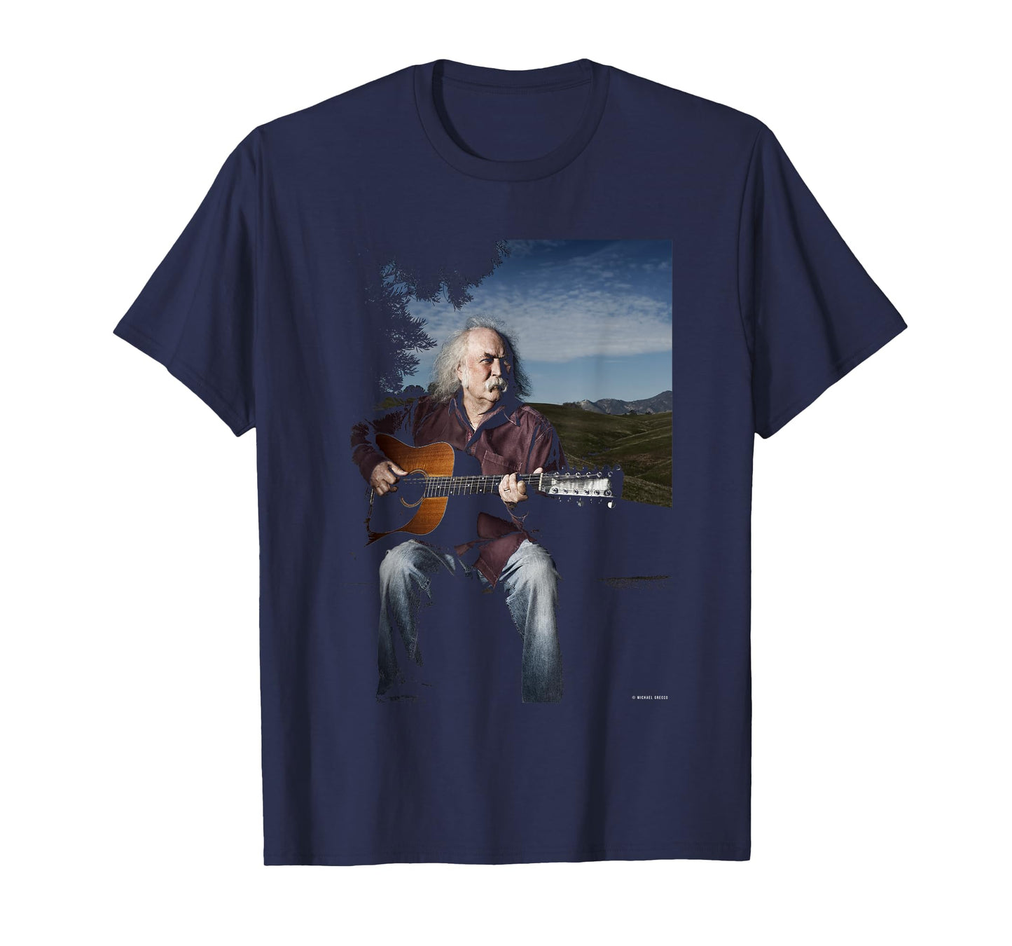 Byrds Singer David Crosby by Michael Grecco T-Shirt