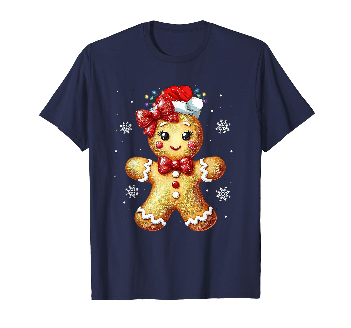 Cute Gingerbread Girl Christmas Cookie Baking Holiday Xmas T-Shirt