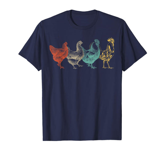 Chicken Retro Vintage Poultry Farmer Women Men Farm Lover T-Shirt