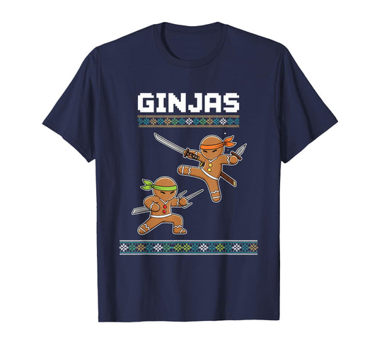 Christmas Ginjas Gingerbread Ninjas - Funny Ninjabread T-Shirt