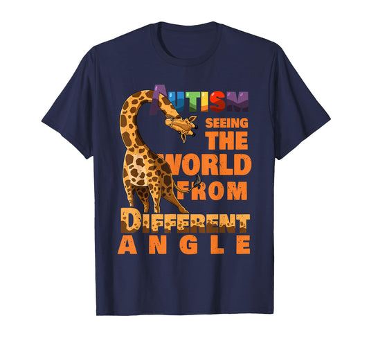 Autism Awareness Giraffe Lover Inspiring Gift Men Women Kids T-Shirt Small