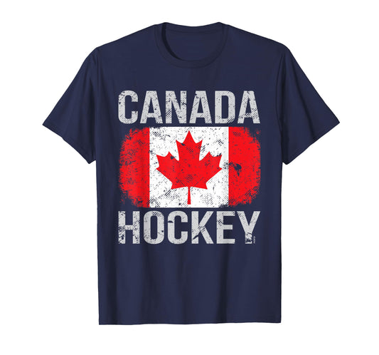 Canada Hockey, Canadian Flag T-Shirt T-Shirt