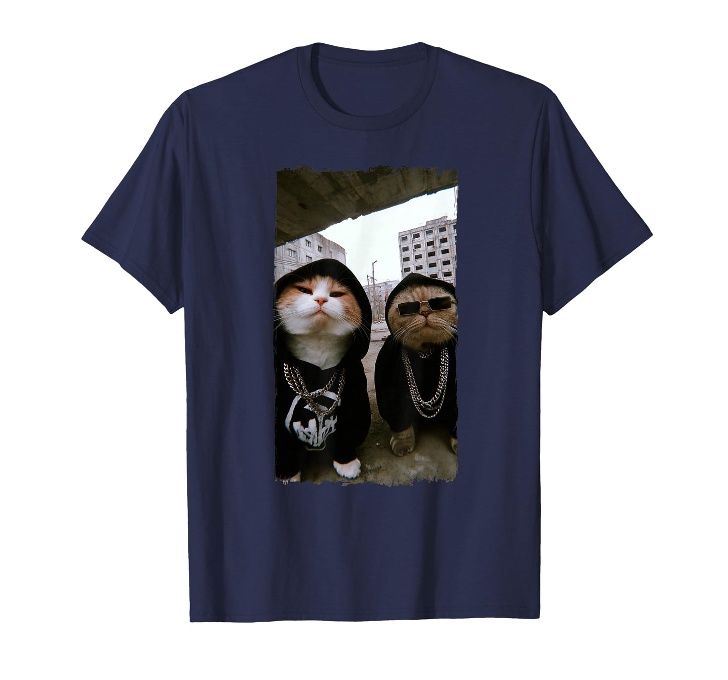 Gangster Cats Streetwear Cool cat Motif Funny T-Shirt
