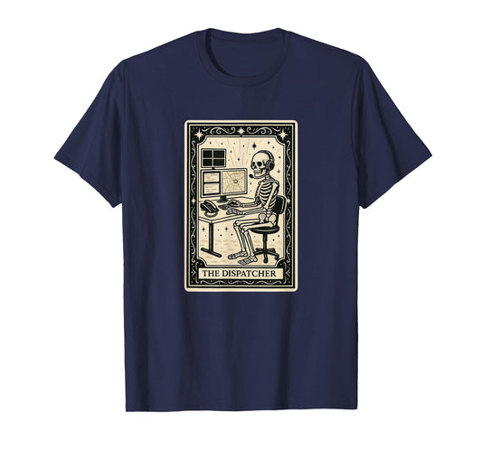 The Dispatcher Tarot Card 911 Dispatch Spooky Gothic Witchy T-Shirt