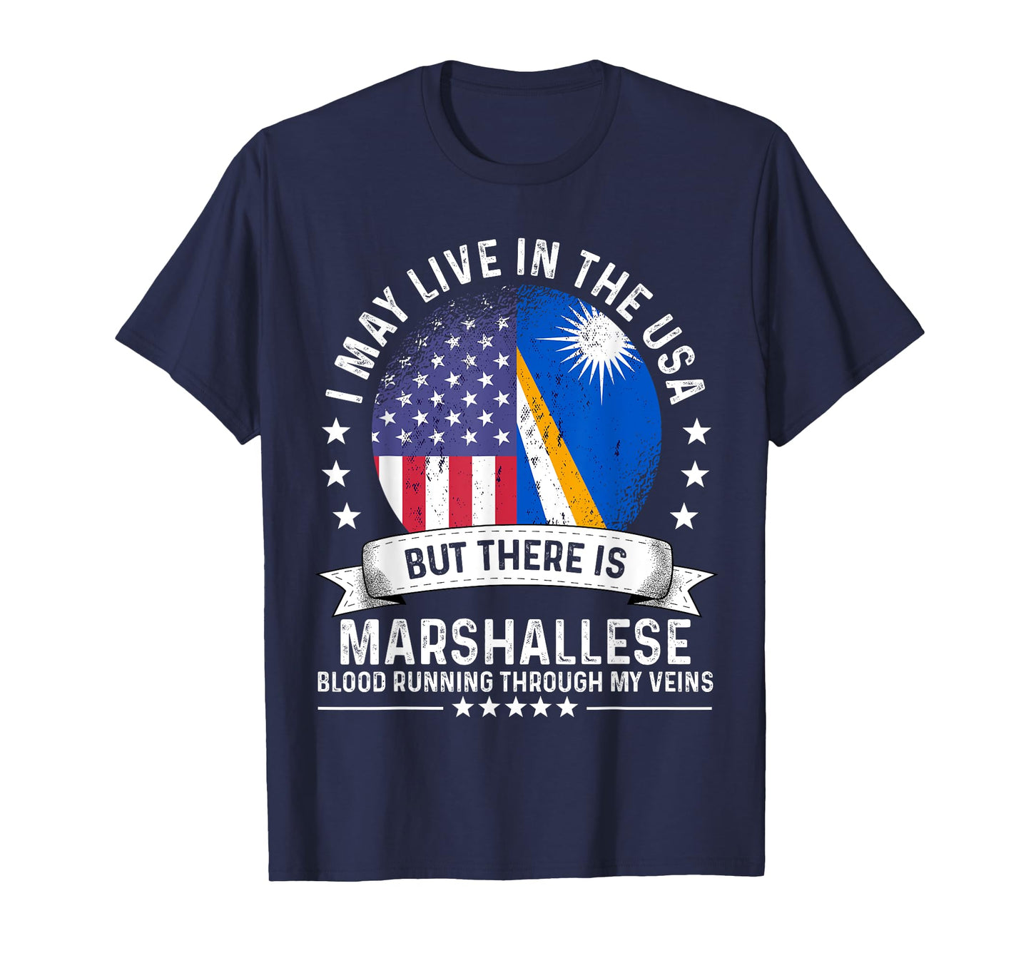 Marshall Islands American Patriot Grown Marshallese Flag T-Shirt
