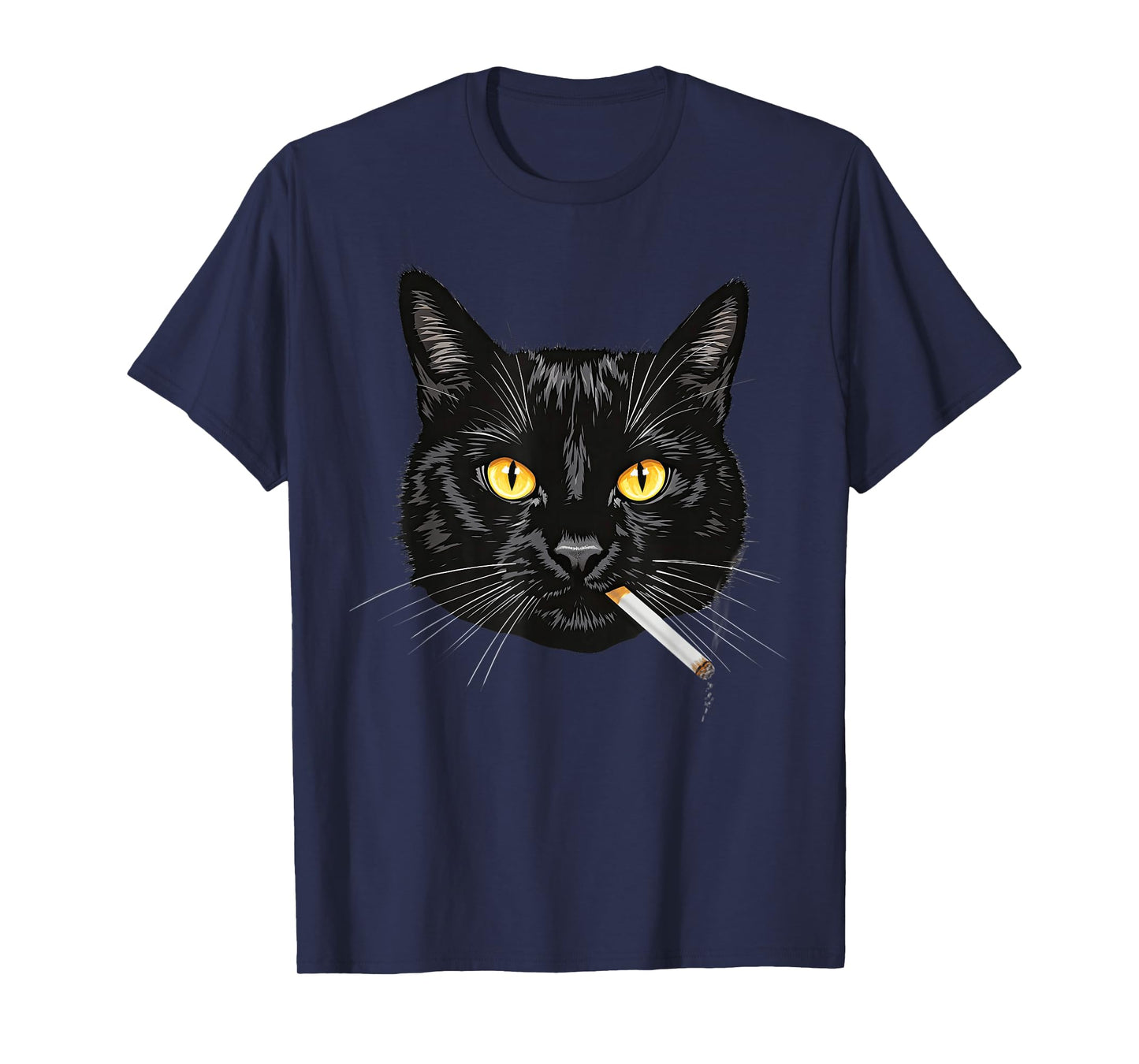 Smoking Cat Aesthetic Black-Cat Dad Meow Kitten Cat Lovers T-Shirt