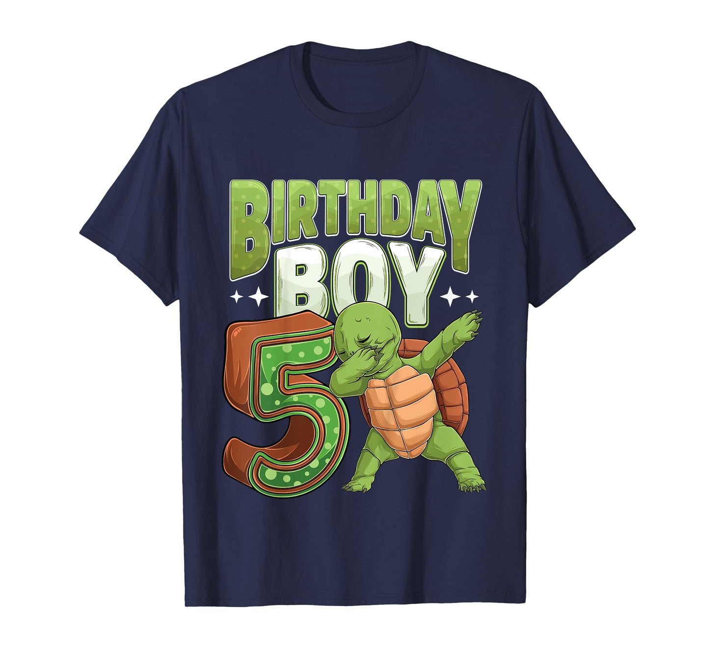 Kids 5 year old Turtle animal lovers 5th Birthday Boy T-Shirt