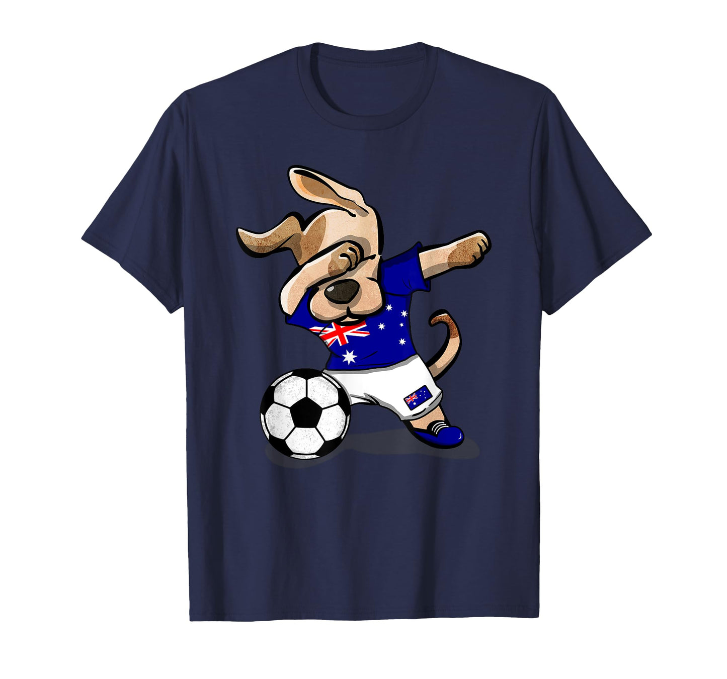 Dog Dabbing Soccer Australia Jersey Shirt Australian Tee T-Shirt