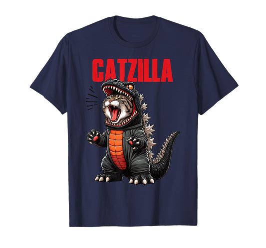 Cute Cat Kitty Catzilla for Cat Moms Cat Dads Pet Lovers T-Shirt