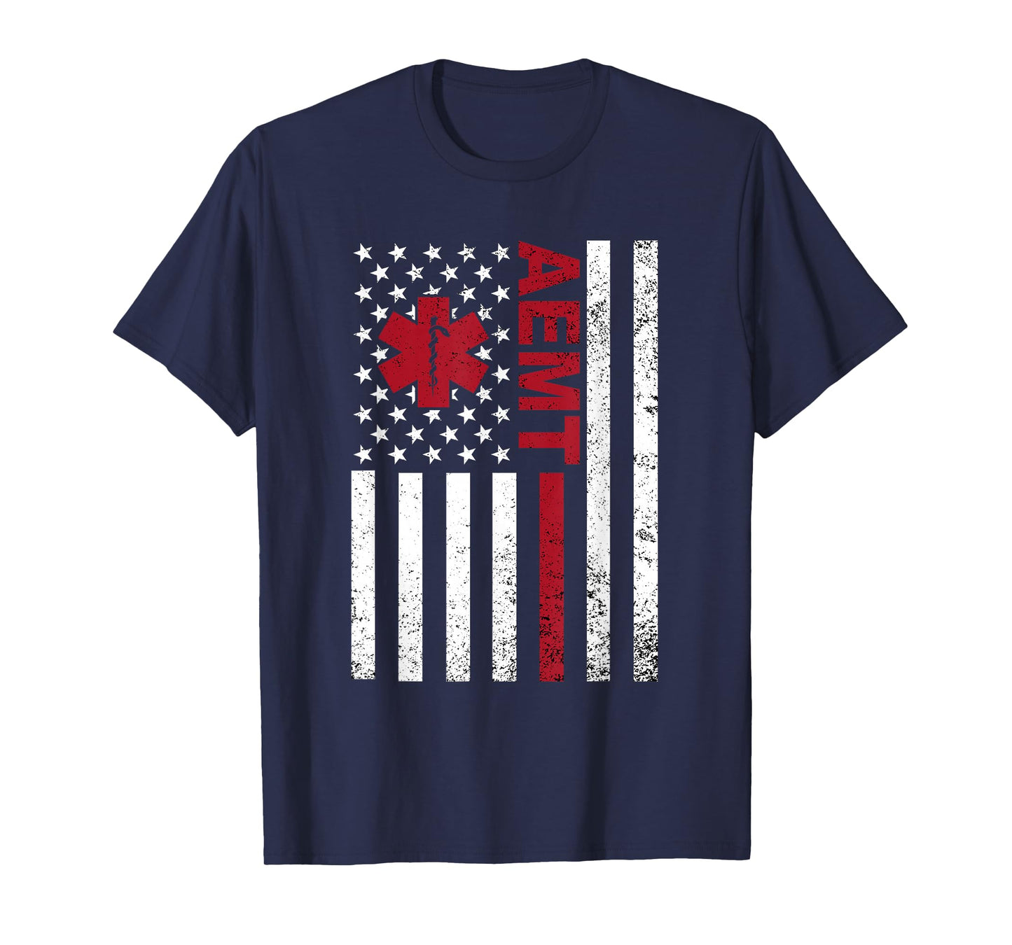 AEMT Advanced Emergency Medical Technician USA Flag T-Shirt