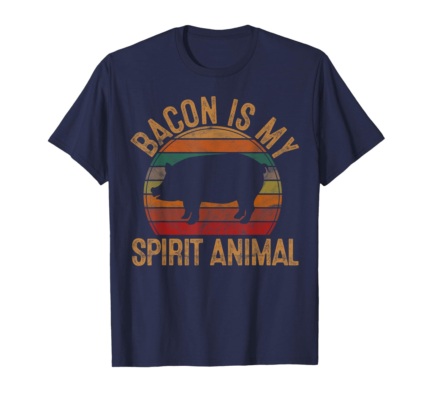 Bacon Is My Spirit Animal Gift Retro BBQ Costume Pork Grill T-Shirt