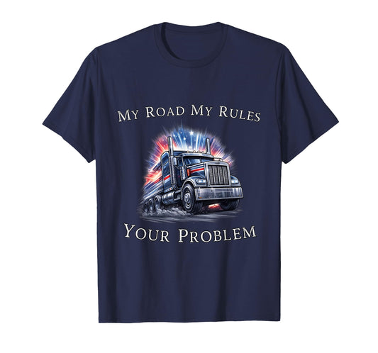 Trucker American Flag Truck Driver T-Shirt