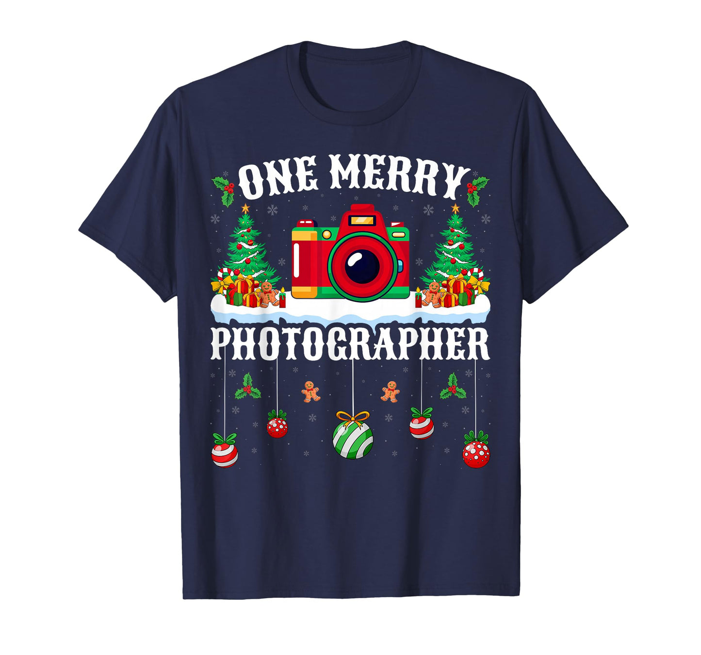 One Merry Photographer Xmas Holiday Photography Christmas T-Shirt