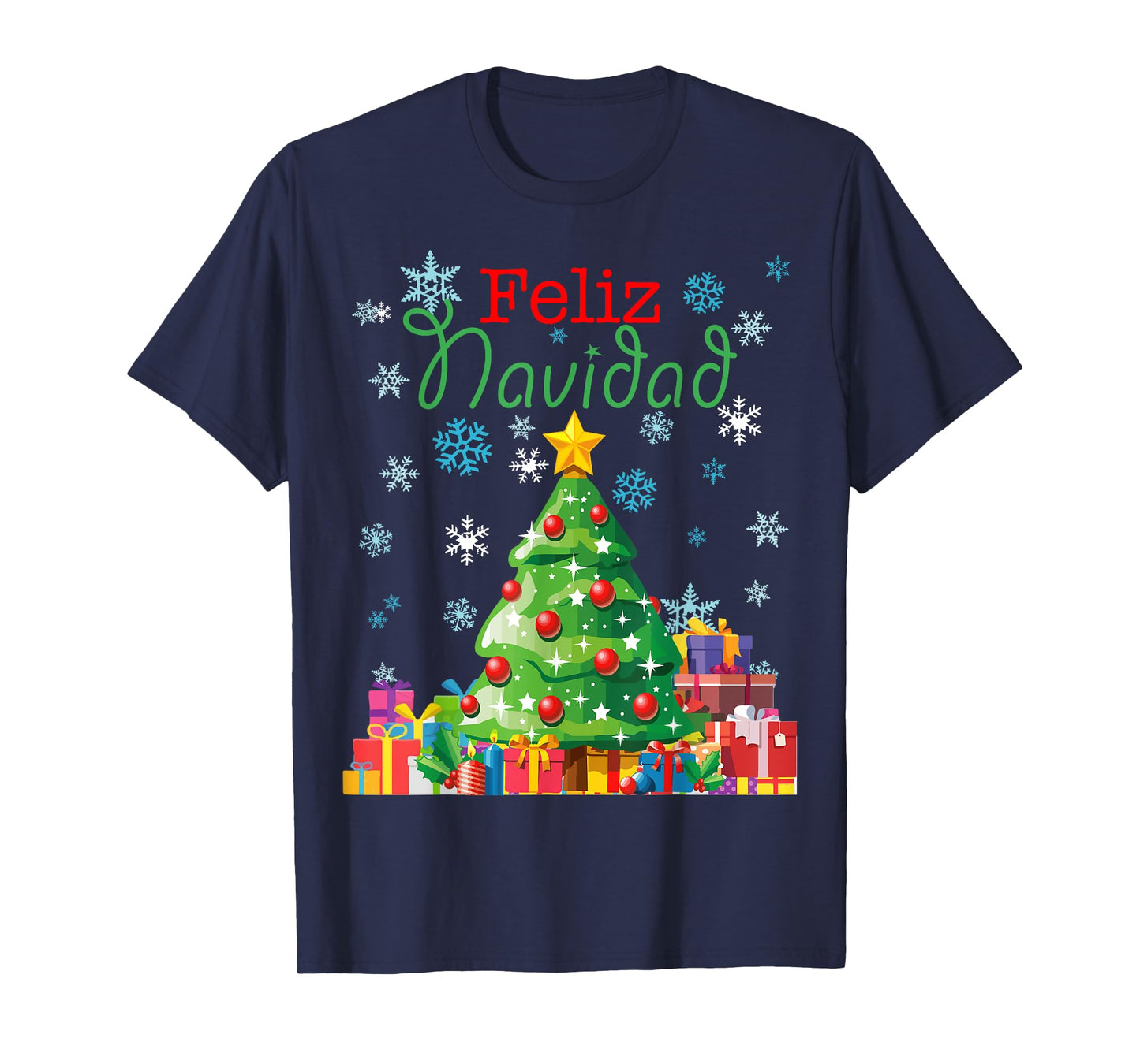Cute Feliz Navidad Christmas Tree T-Shirt
