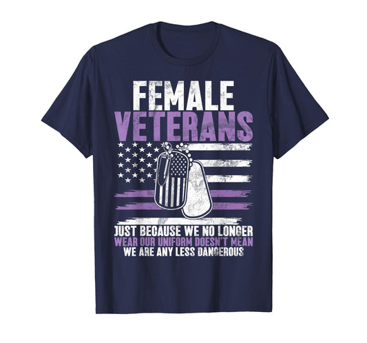 Female Veteran Veteran's Day Women Veteran Soldier Patriotic T-Shirt