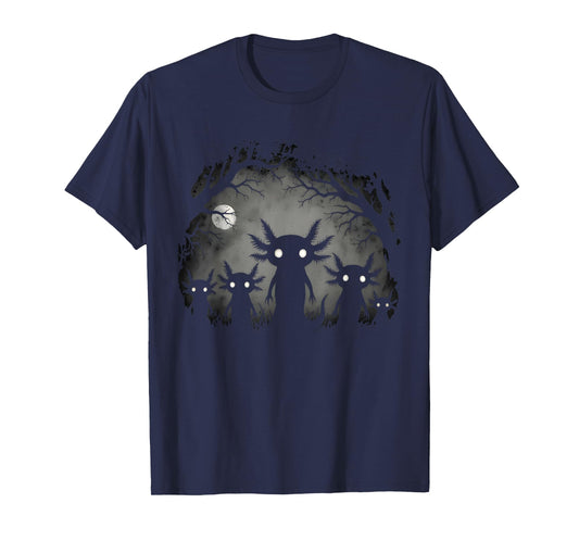 Creepy Gothic Axolotl Aesthetic Horror Grunge Goth Axolotl T-Shirt