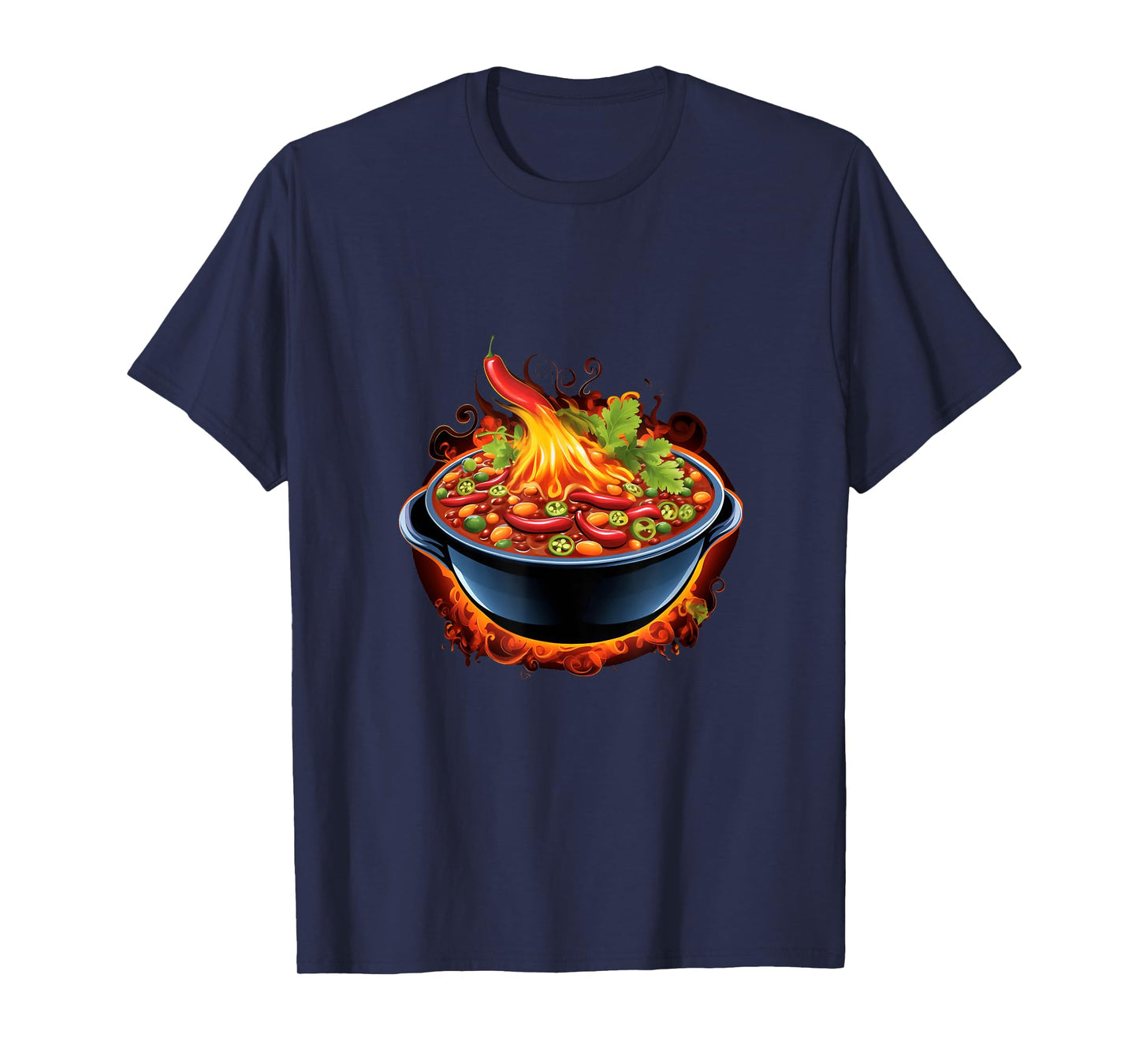Chili Pepper Steaming Chili Bowl Spicy Pepper T-Shirt