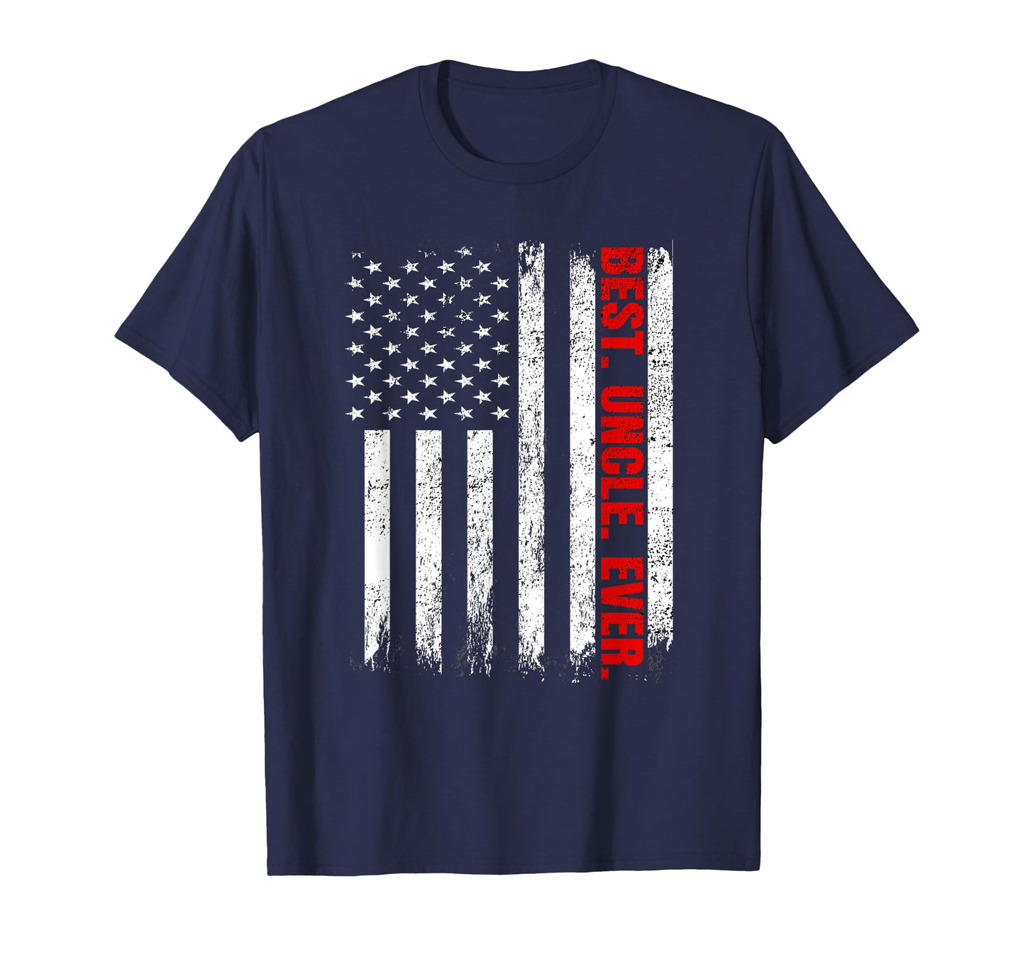Best Uncle Ever USA Flag Fathers Day Firefighter Red Line T-Shirt