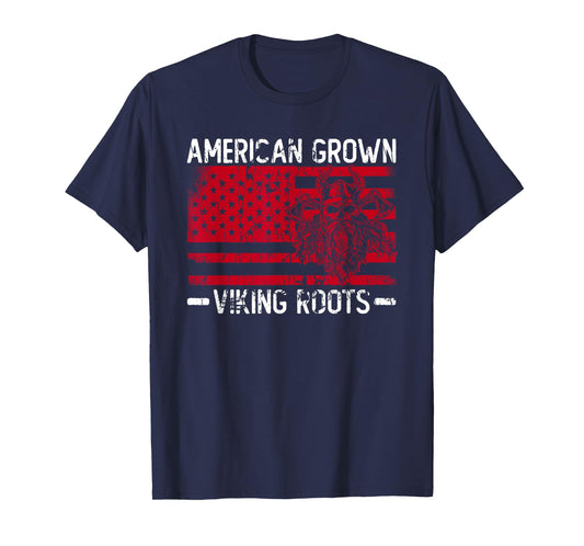 American Grown, Viking Roots - Norse Mythology Viking Nordic T-Shirt