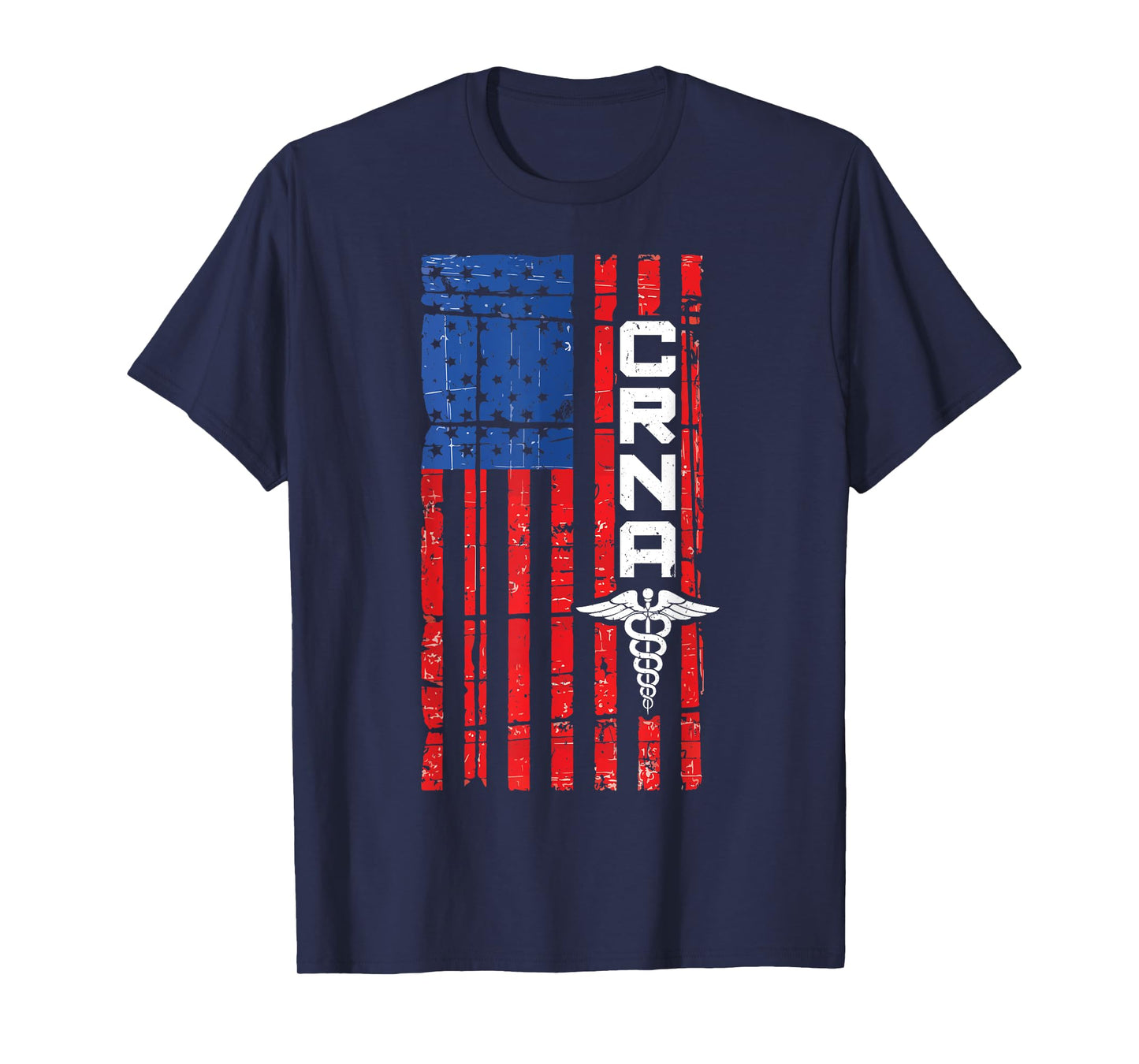 CRNA American Flag USA T-Shirt For Proud Nurses T-Shirt