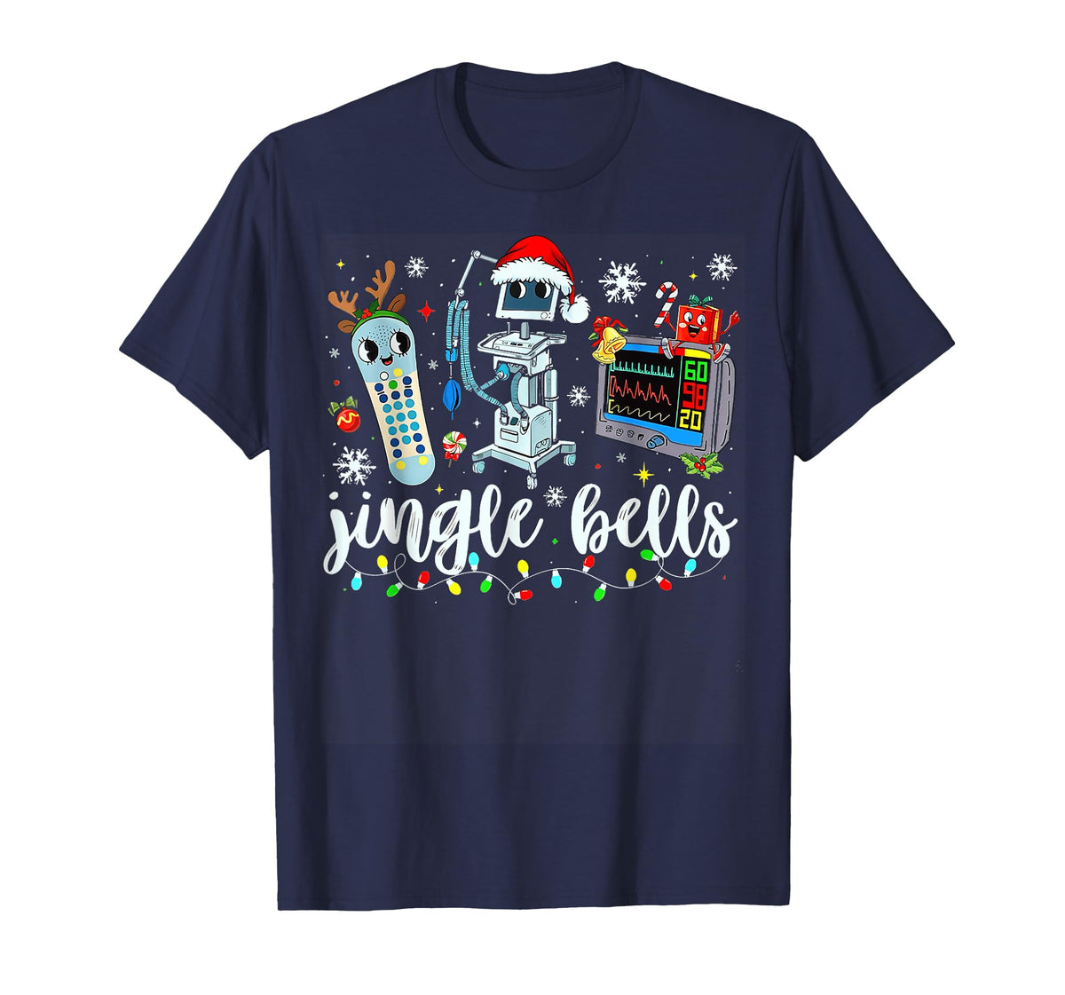 Funny Jingle Bells Telemetry Nurse Christmas Tech Nursing T-Shirt