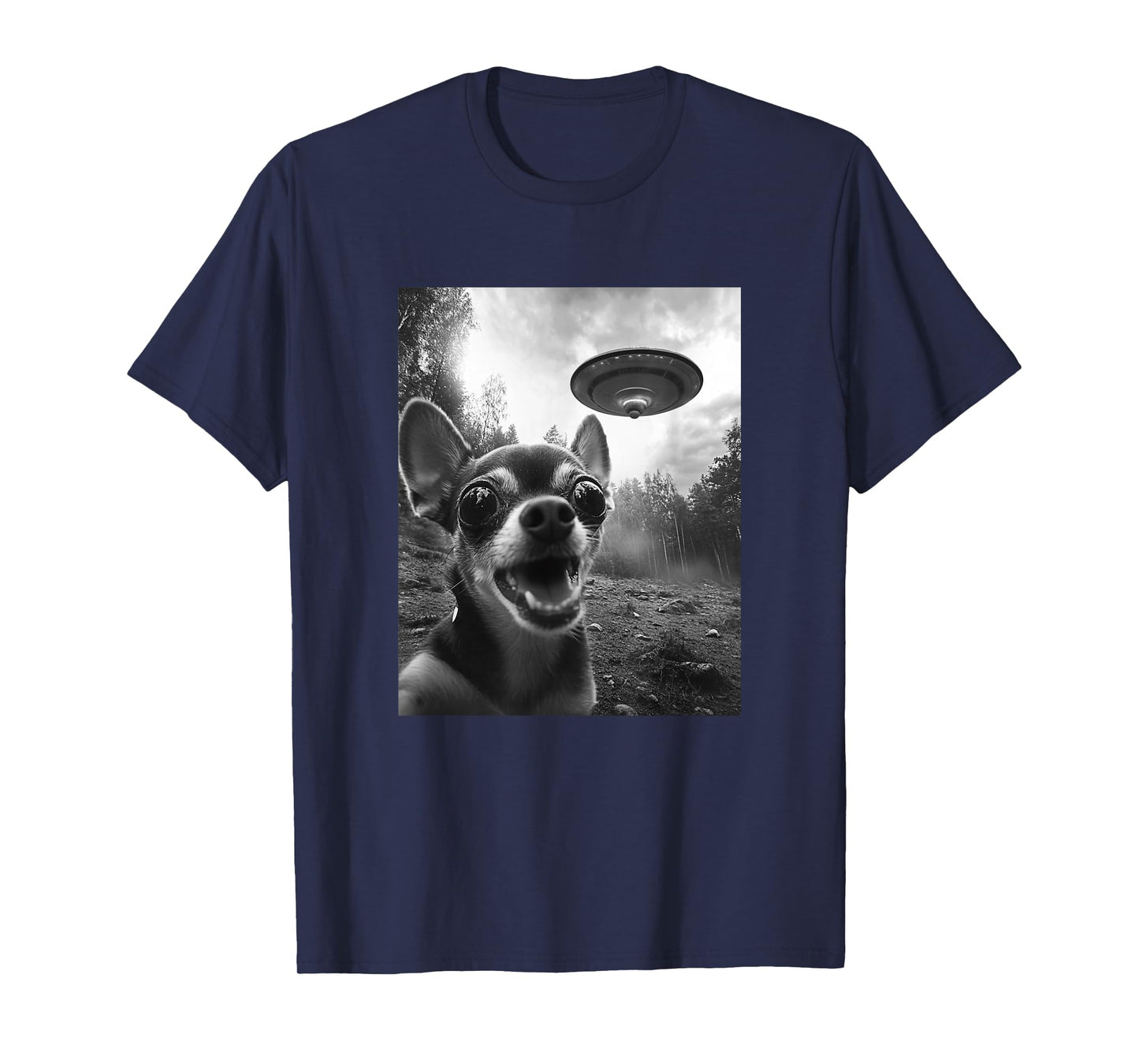 Alien UFO Funny Meme Chihuahua T-Shirt