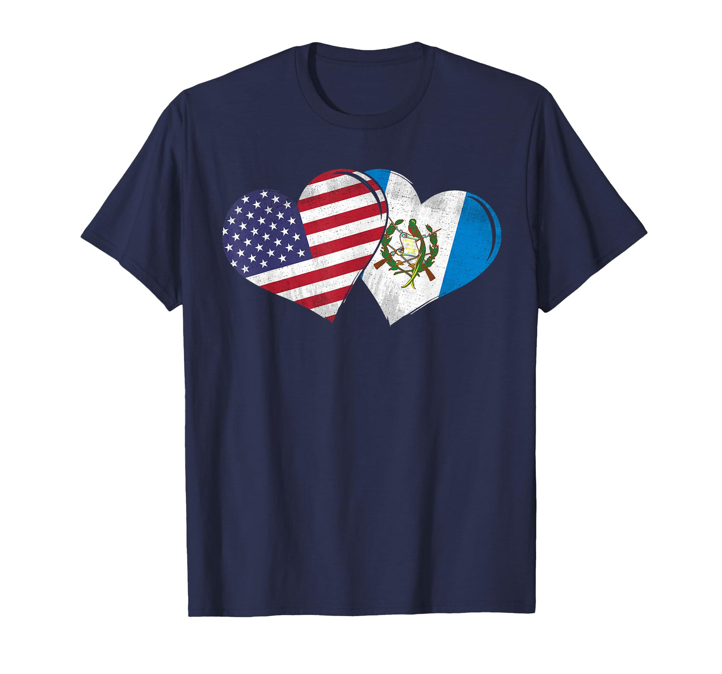Vintage Guatemala - American Flag Heart For Guatemalan T-Shirt