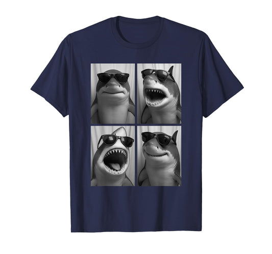 Cool Sharks Sunglasses Marine Animal Meme Selfie Booth T-Shirt