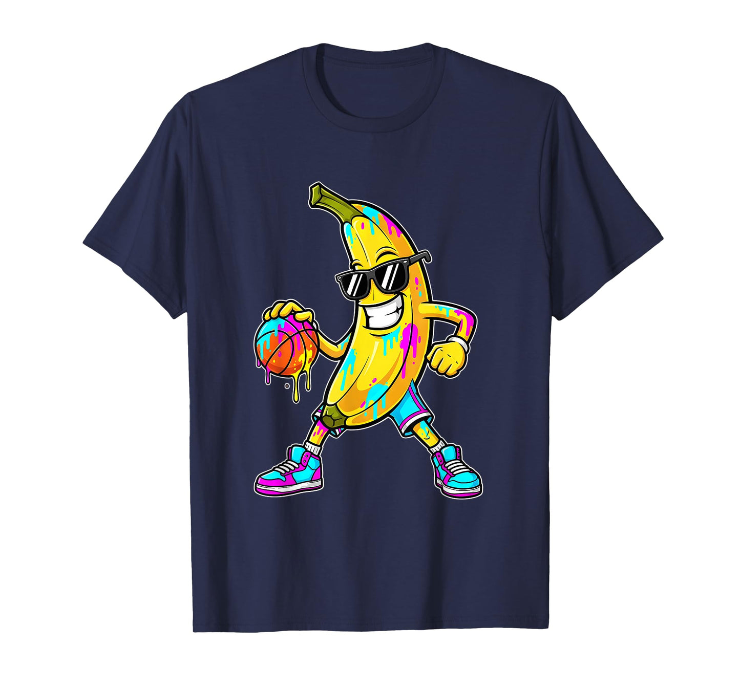 Banana Funny Basketball Drip Kids Youth Boys Girls T-Shirt