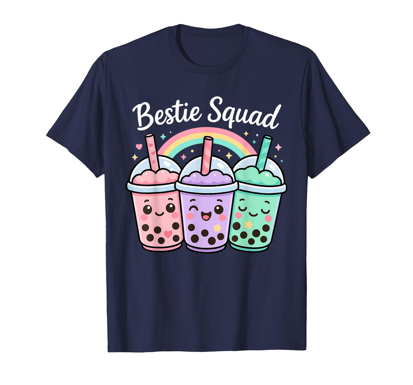 Bestie Squad Twin Day for Girls BFF Boba Tea Best Friend T-Shirt