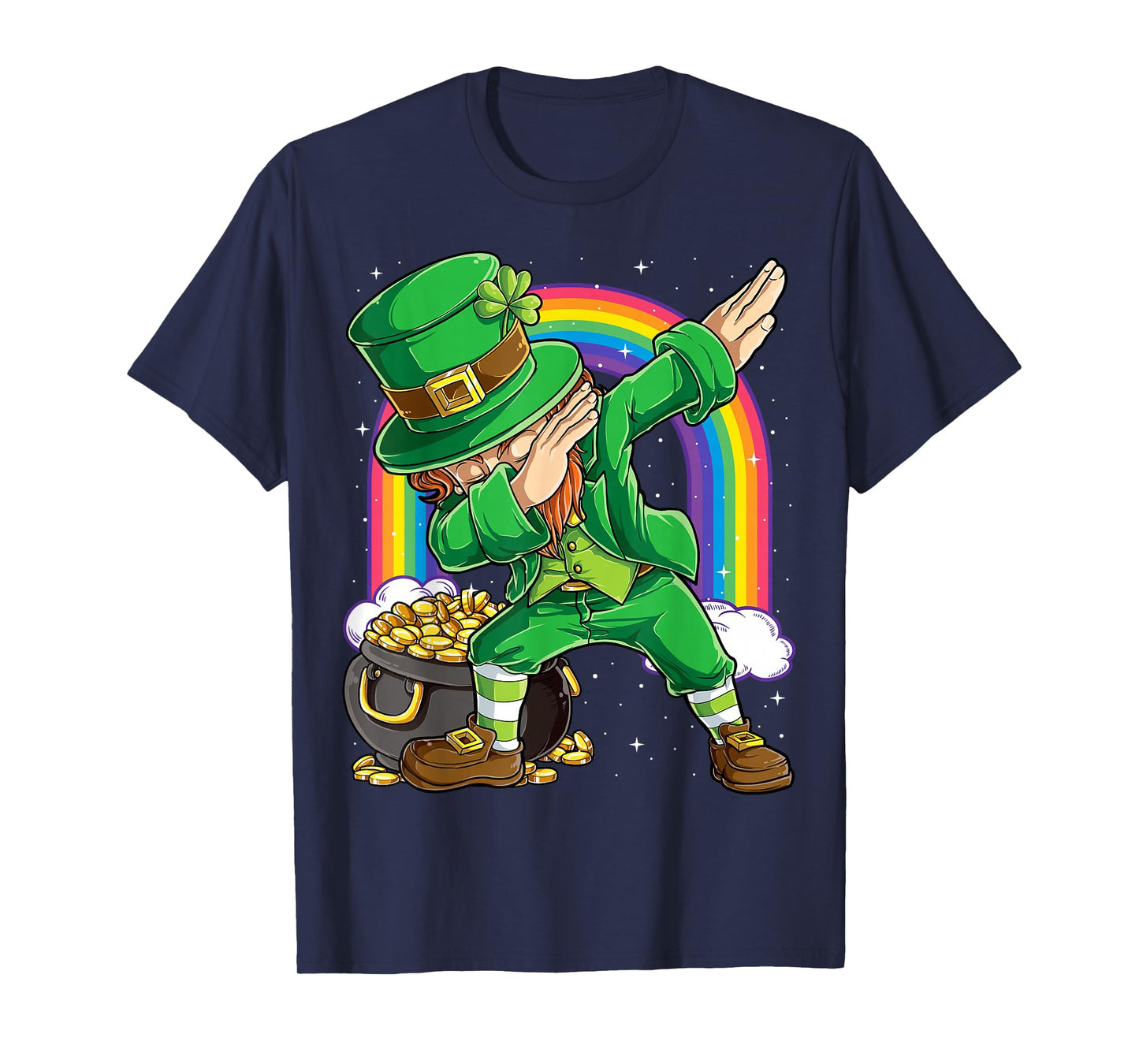 St Patricks Day Dabbing Leprechaun Boys Girls Men Dab Dance T-Shirt Small