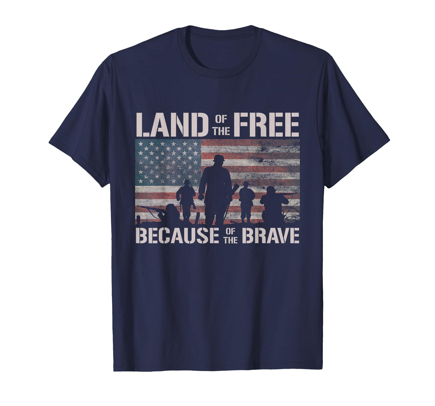 Land Of The Free Because Of The Brave American Flag T-Shirt
