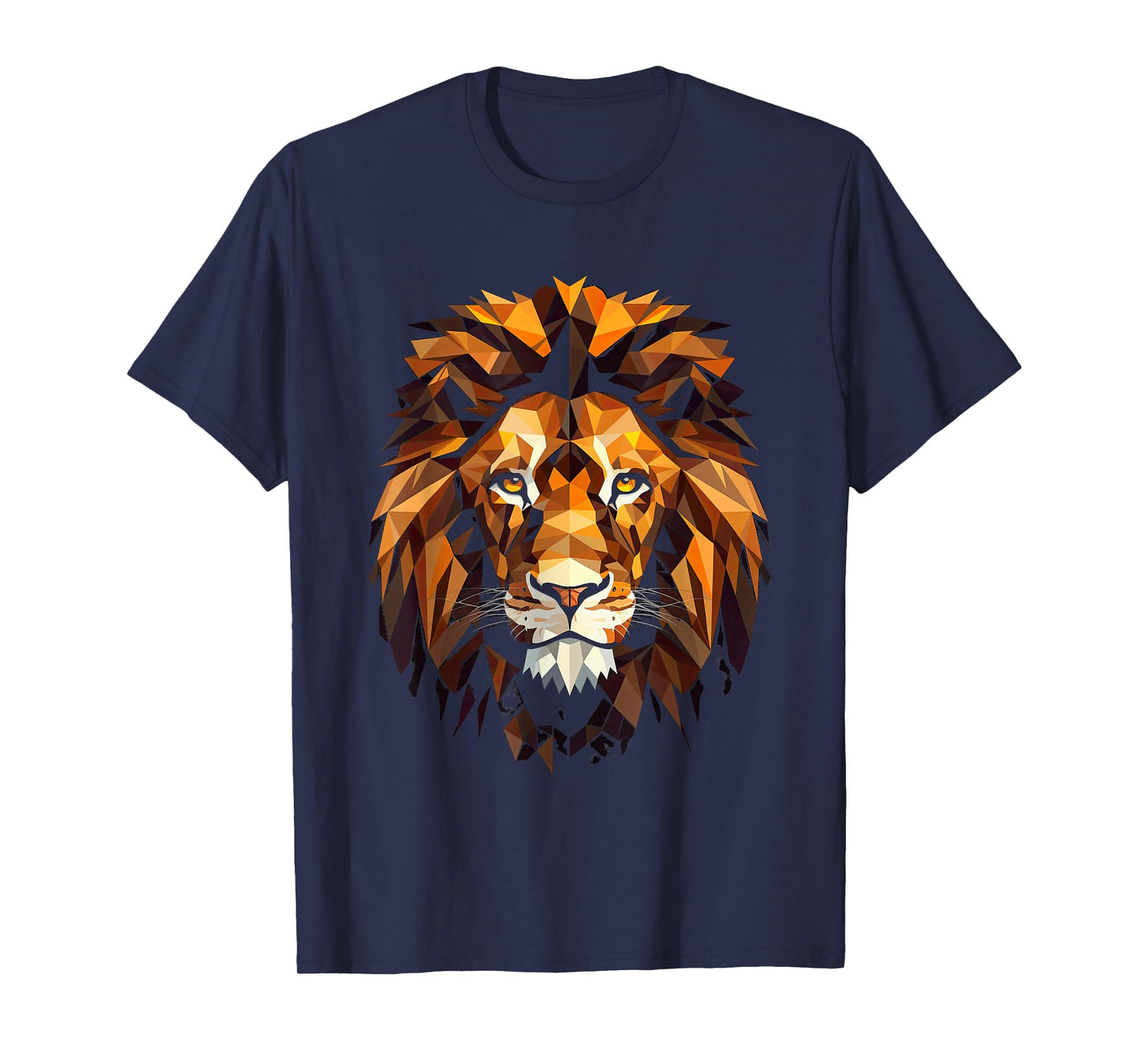 Lion Colourful Lion from Africa King of Animals Polygon T-Shirt